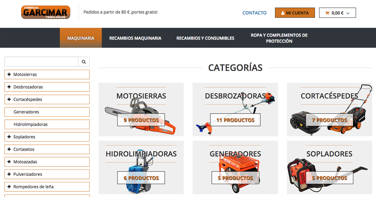 Ropa y complementos de protección · Tienda de maquinaria, recambios y