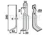 CUCHILLA MOTOAZADA UNIVERSAL 200X62 IZQ - foto 2