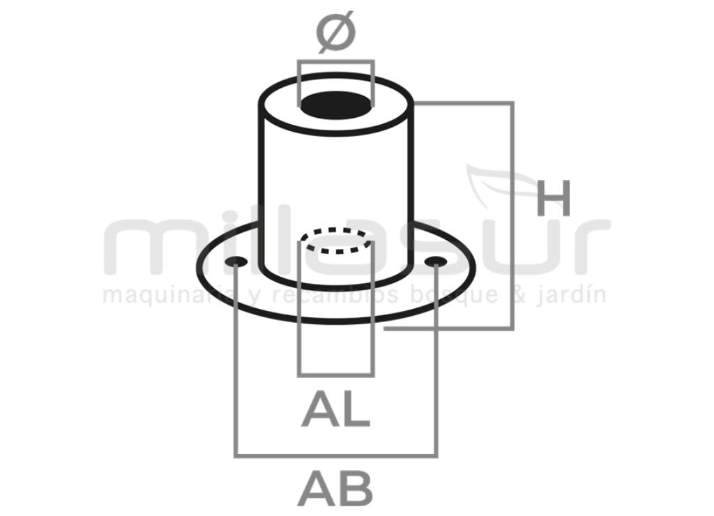 SOPORTE CUCHILLA VIKING MB400, MB450, MB455, MB500, MB505, MB545, MB555, MB650, MB655 - foto 1