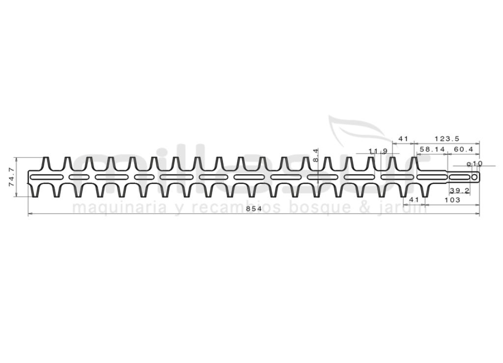 PEINE STIHL 854 mm. HS75-80-85 - foto 1