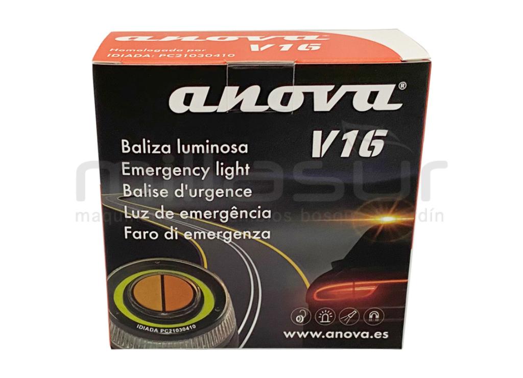 BALIZA V16 LUZ DE EMERGENCIA PARA COCHES Recambios maquinaria multimarca Anova tienda