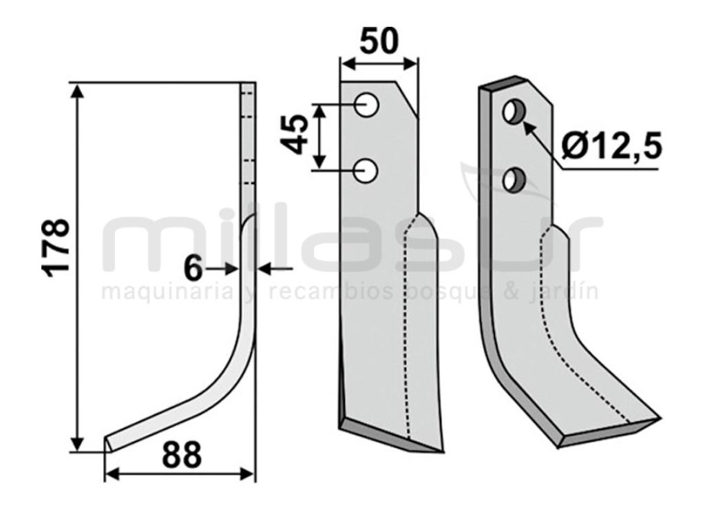 CUCHILLA MOTOAZADA 178x88 IZQ - ANTONIO CARRARO - foto 1