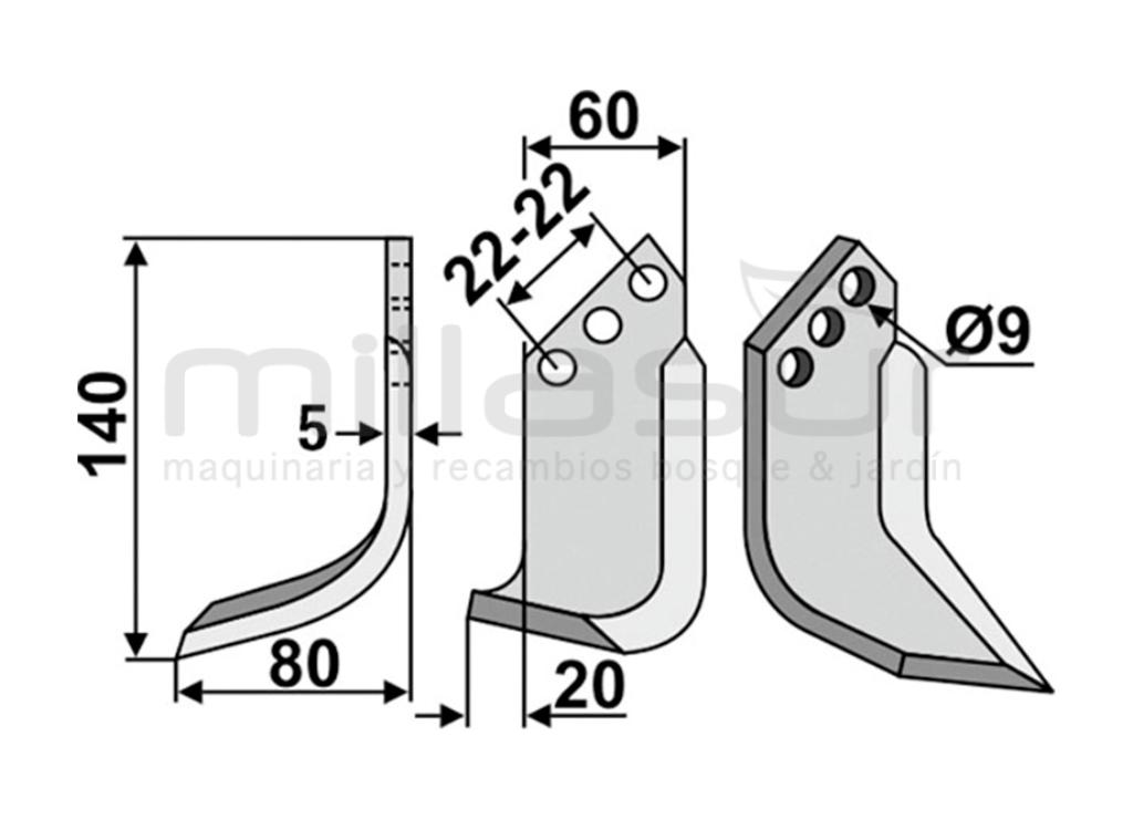 CUCHILLA MOTOAZADA H7  HOLDER - foto 1
