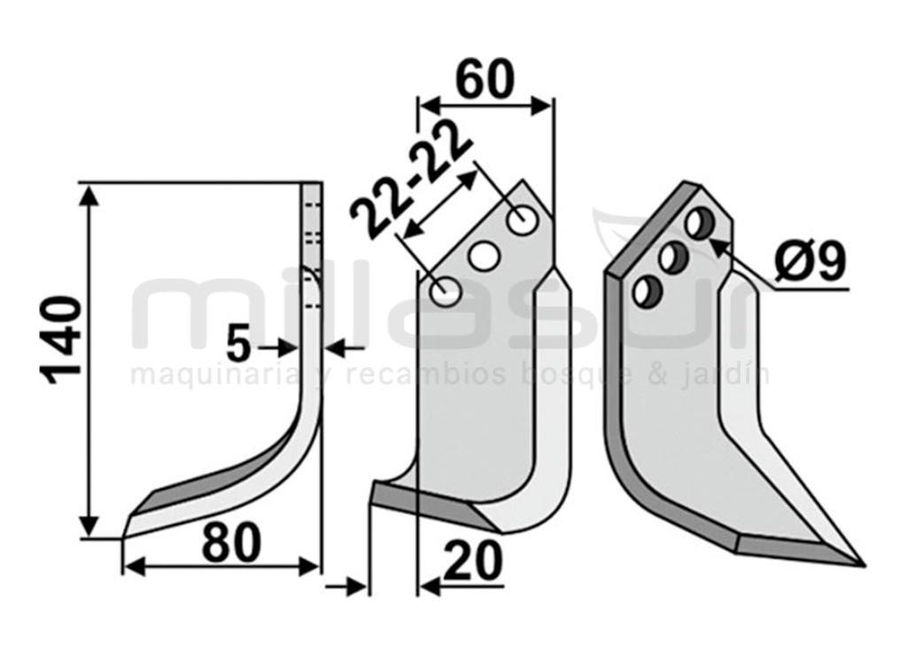 CUCHILLA MOTOAZADA H7  HOLDER - foto 1