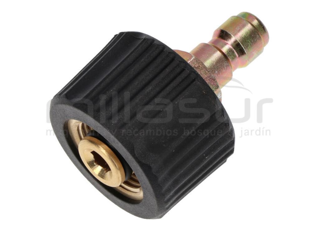 CONECTOR MANGUERA HIDROLIMPIADORA 22MM HEM - 1/4" MACHO RAPIDO - foto 1