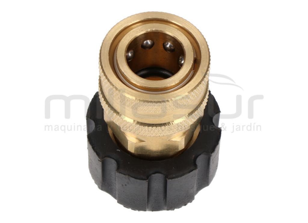 CONECTOR MANGUERA HIDROLIMPIADORA 22MM HEM - 3/8" HEMBRA RAPIDO - foto 3