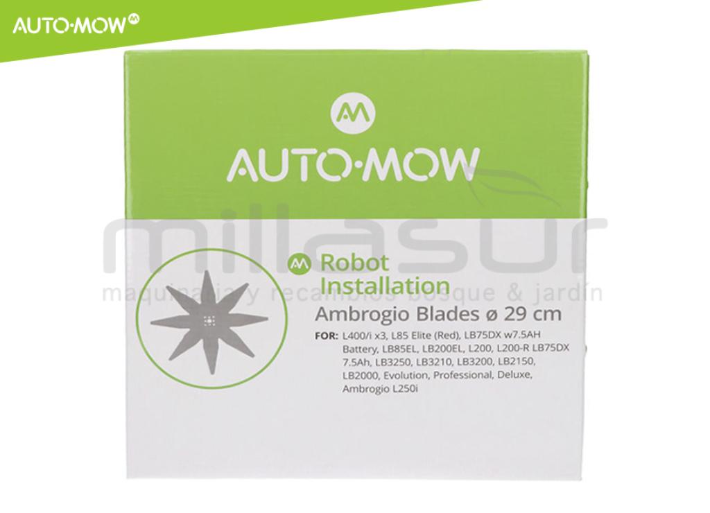 CUCHILLA ROBOT CORTACESPED WIPER - AMBROGIO - OUTILS - 29CM - 8 PUNTAS - foto 2