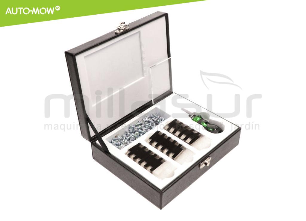 JUEGO 300 CUCHILLAS ALTA DURACION 0,6mm C/ TORNILLOS ROBOT CORTAC. HUSQVARNA  - foto 1