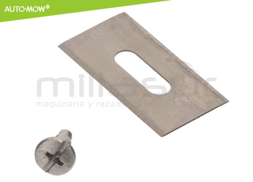 JUEGO 9 CUCHILLAS ALTA RESITENCIA C/ TORNILLOS ROBOT CORTAC. HUSQVARNA  - foto 1