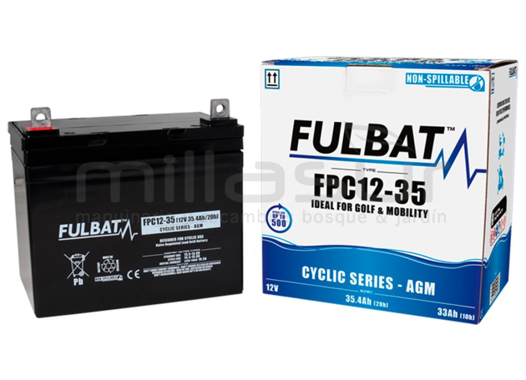 BATERIA CICLICA AGM FPC12-35 12V 35,4 Ah.( 195 x 130 x 182 )  - foto 2