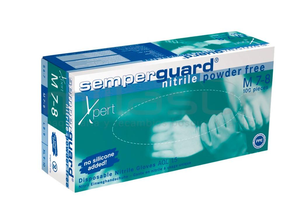 CAJA DE 100 GUANTES NITRILO AZUL - TALLA S - foto 1