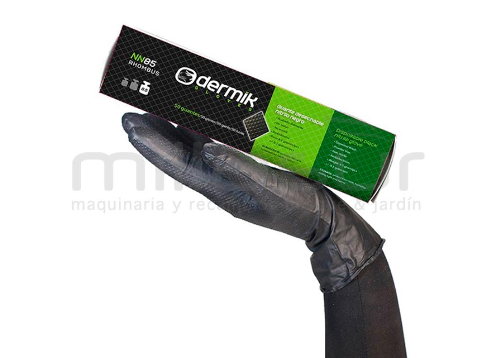 CAJA DE 50 GUANTES TALLER NITRILO NEGRO - TACTO RUGOSO - TALLA L - foto 3