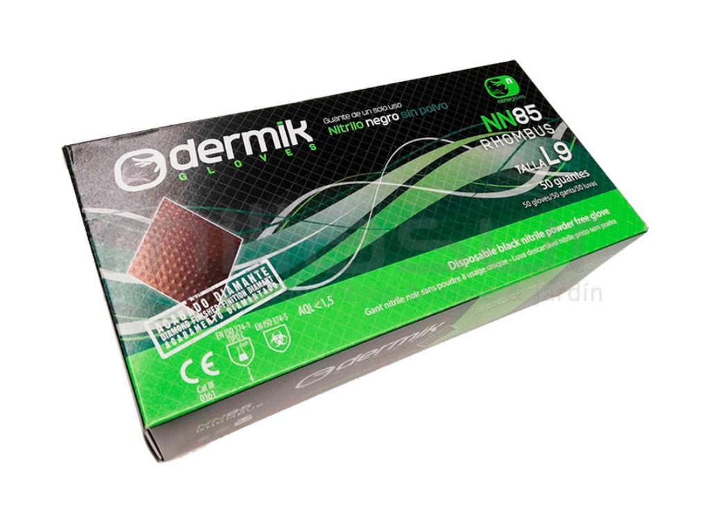 CAJA DE 50 GUANTES TALLER NITRILO NEGRO - TACTO RUGOSO - TALLA L - foto 4