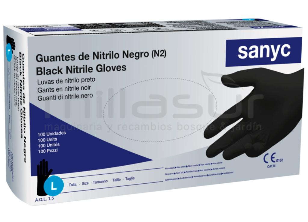 CAJA DE 100 GUANTES TALLER NITRILO NEGRO - TALLA L - foto 2