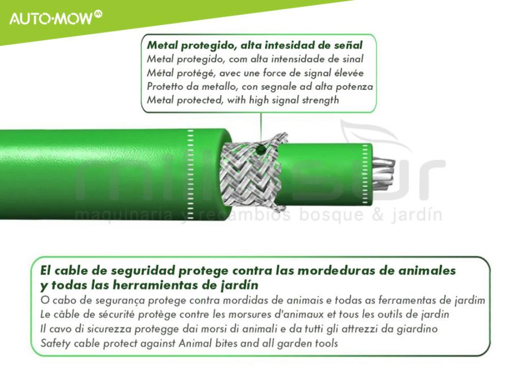 BOBINA CABLE PERIMETRO ROBOT CORTAC. AUTO-MOW 800M - 3,6mm ARMADO - foto 3