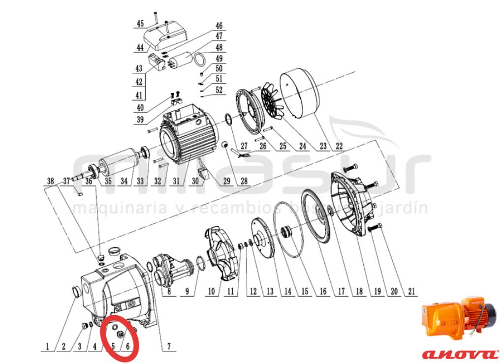 TAPON LATERAL CON JUNTA BE1100 (5+6) - foto 1