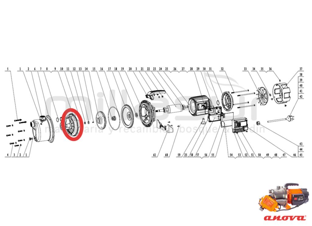 TAPA DIFUSOR SUPERIOR TURBINA BE1200P (9) - foto 1