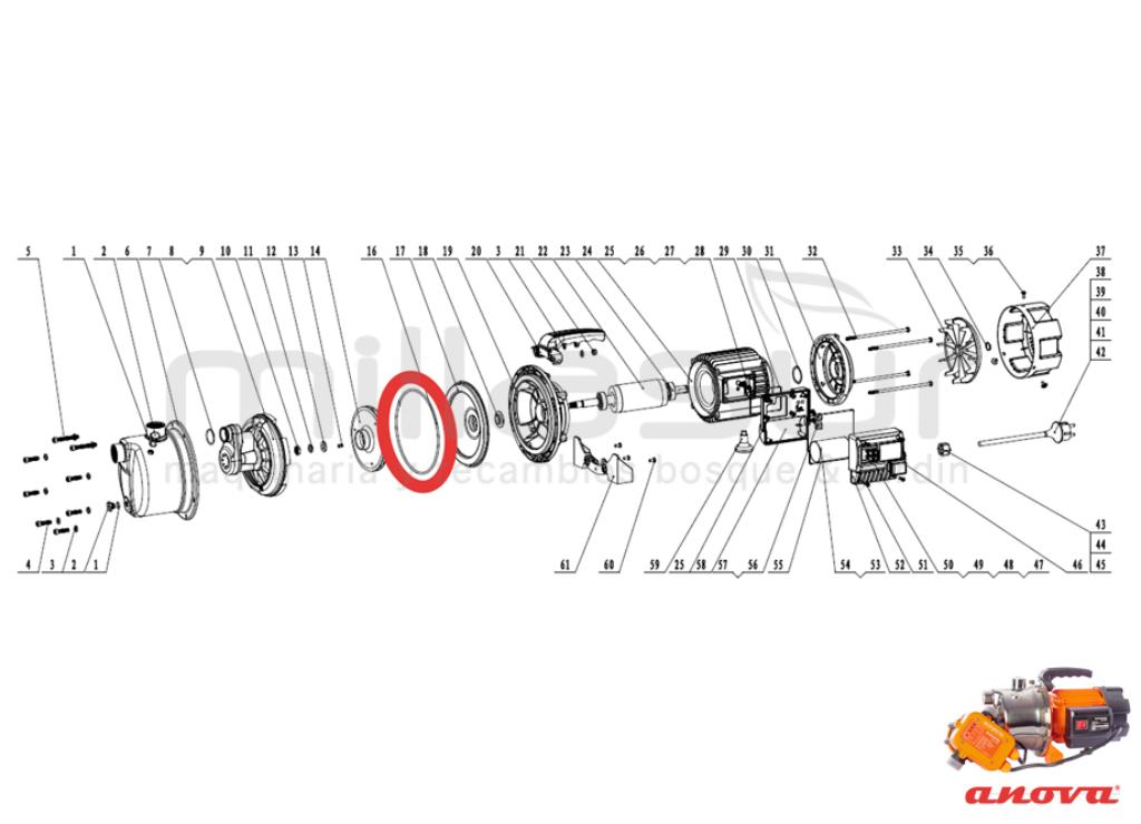 JUNTA TORICA CUERPO TURBINA 162.4x3.8 BE1200P (16) - foto 1