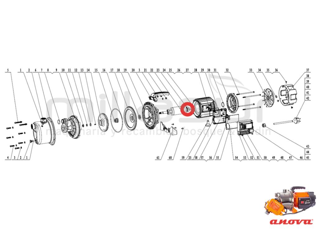 RODAMIENTO EJE ROTOR 6202-2Z BE1200P (23), BE1300P (28) - foto 1