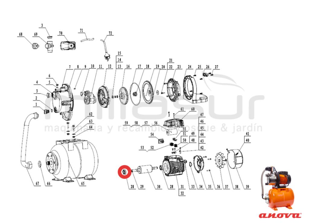 RODAMIENTO EJE ROTOR 6202-2Z BE1200P (23), BE1300P (28) - foto 2