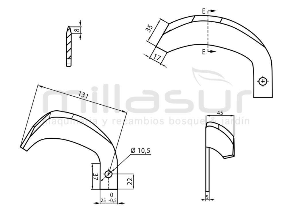 CUCHILLA DERECHA MTC620 (2) - foto 3