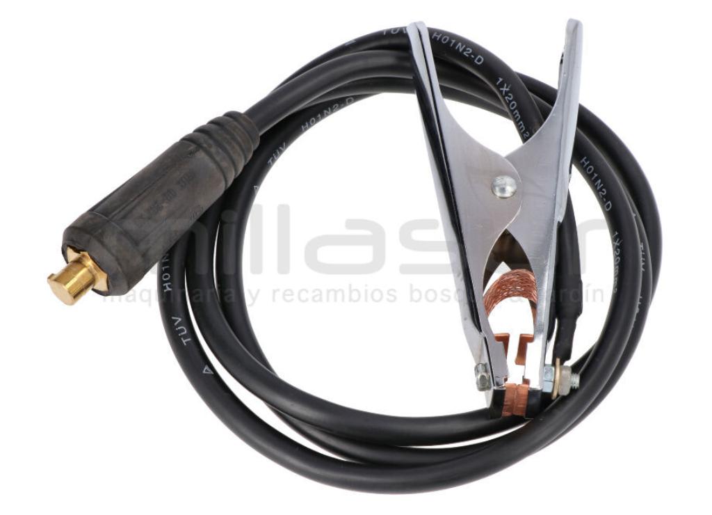 CABLE Y PINZA DE MASA SOLDADOR ANOVA SL210 - 190cm D11 - ENGANCHE 13mm - foto 1