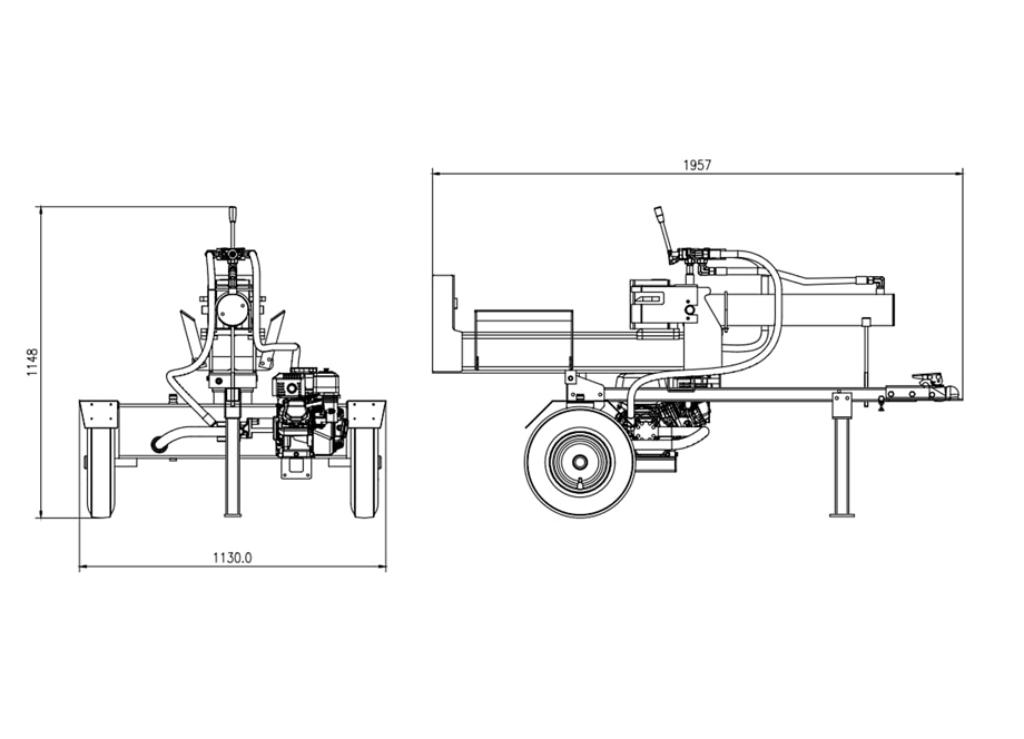 ROMPEDORA DE LEÑA CONVERTIBLE Y REMOLCABLE ATV - 22TON - foto 4