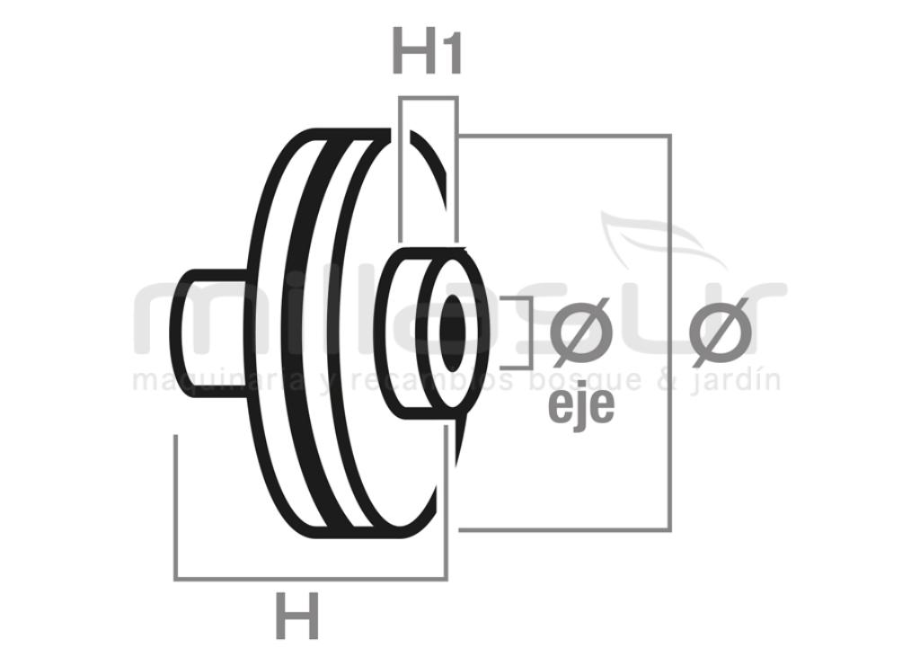 POLEA ARRANQUE HUSQV. PARTNER 3120XP, 3120K, K1250, K1260 - foto 1