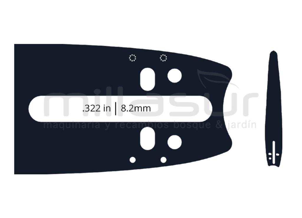 ESPADA ANOVA UNIVERSAL CARVING 8" - 1/4" - 0.50 1,3mm  - 52E (incluye cadena 1/4") - foto 1