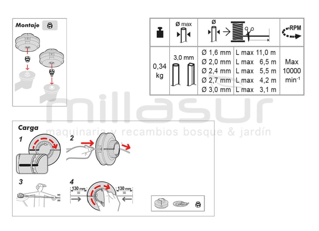 CABEZAL EASYWORK 109 CARGA RPIDA - SIN ADAPTADOR - foto 4
