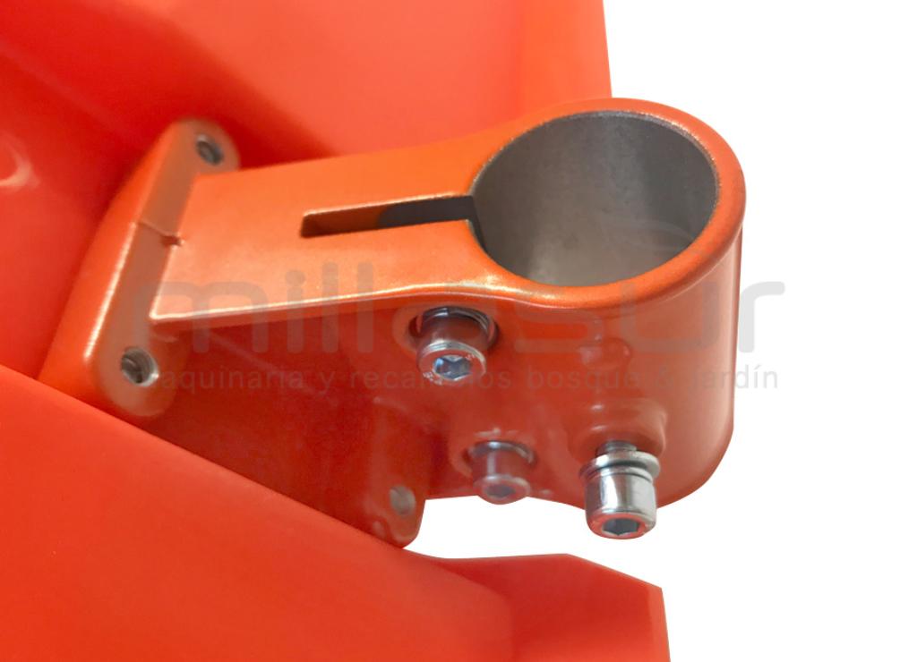 PROTECTOR DISCO 28mm ROJO ( D43C D52C ) CON CUCHILLA DE CORTE - SOPORTE METALICO - foto 2
