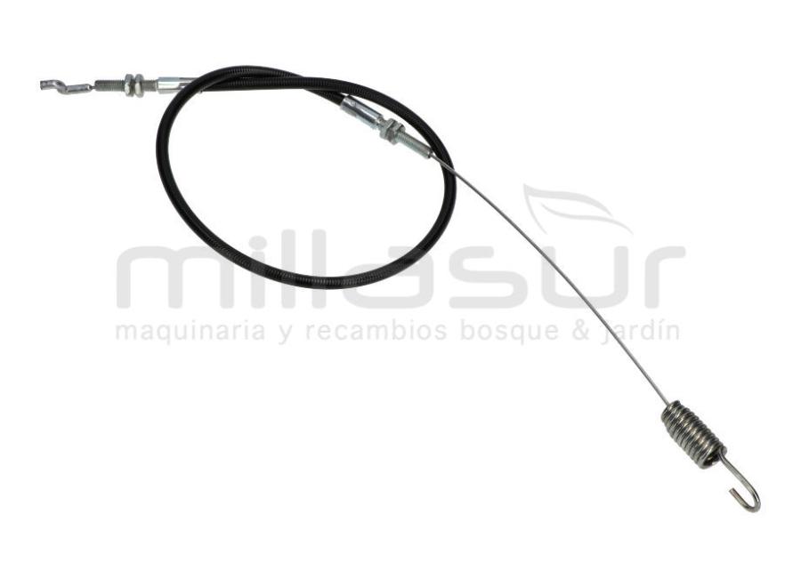 CABLE EMBRAGUE CUCHILLA (Funda 530, total 780mm.) ALKO T11-75, T11-85, T12-75, T12-85, T13-102, T13-74, T13-85, T14-102, T14-85, T15-102, T15-74, T17-102, T18-102, T20-102, T800, T1000, HUC12-75, HUC13-85, HUC14-85, MTB100, MTB200, RT12-75, RT14-85