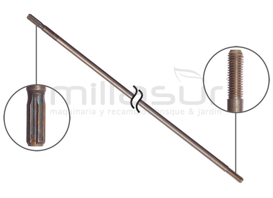 EJE TRANSMISIÓN  HUSQVARNA 240R, 245R 4 estrias / rosca 10mm