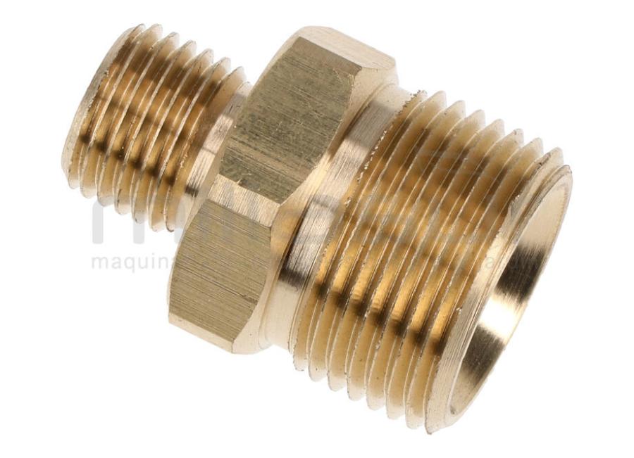 CONECTOR MANGUERA HIDROLIMPIADORA 22MM MACHO - 1/4" MACHO