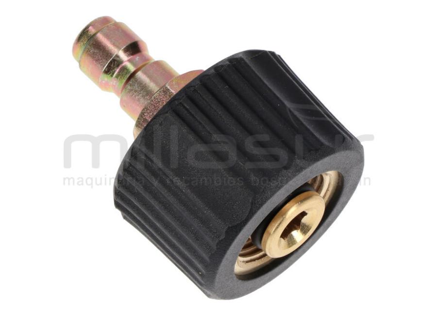 CONECTOR MANGUERA HIDROLIMPIADORA 22MM HEM - 1/4" MACHO RAPIDO