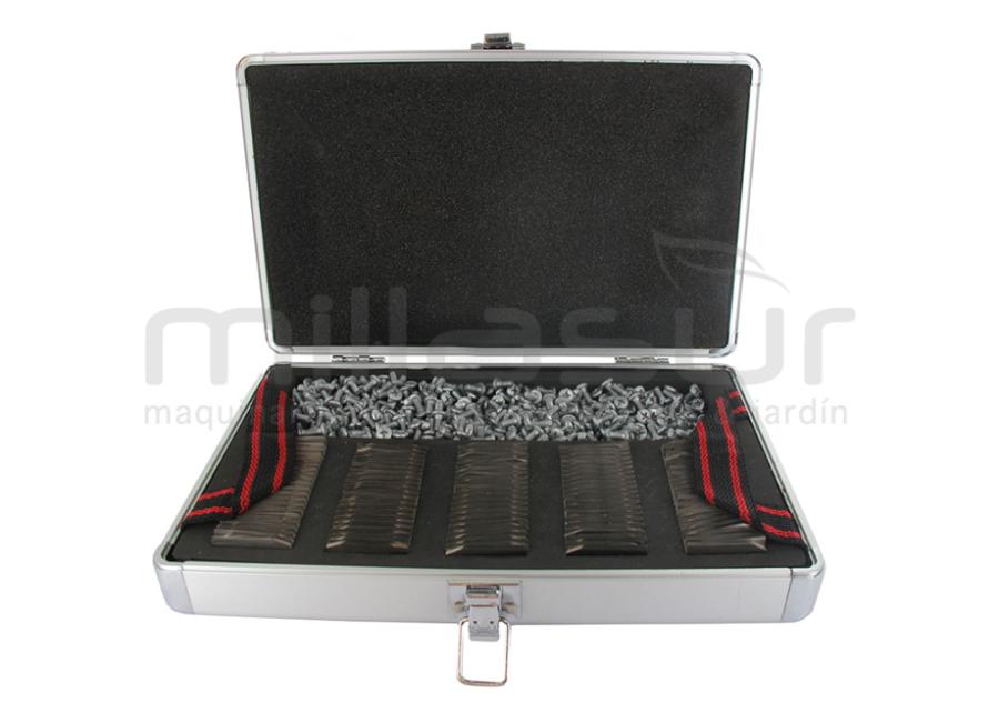 JUEGO 600 CUCHILLAS, TORNILLOS Y MALETIN ROBOT CORTACESPED HUSQV. - GARDENA 
