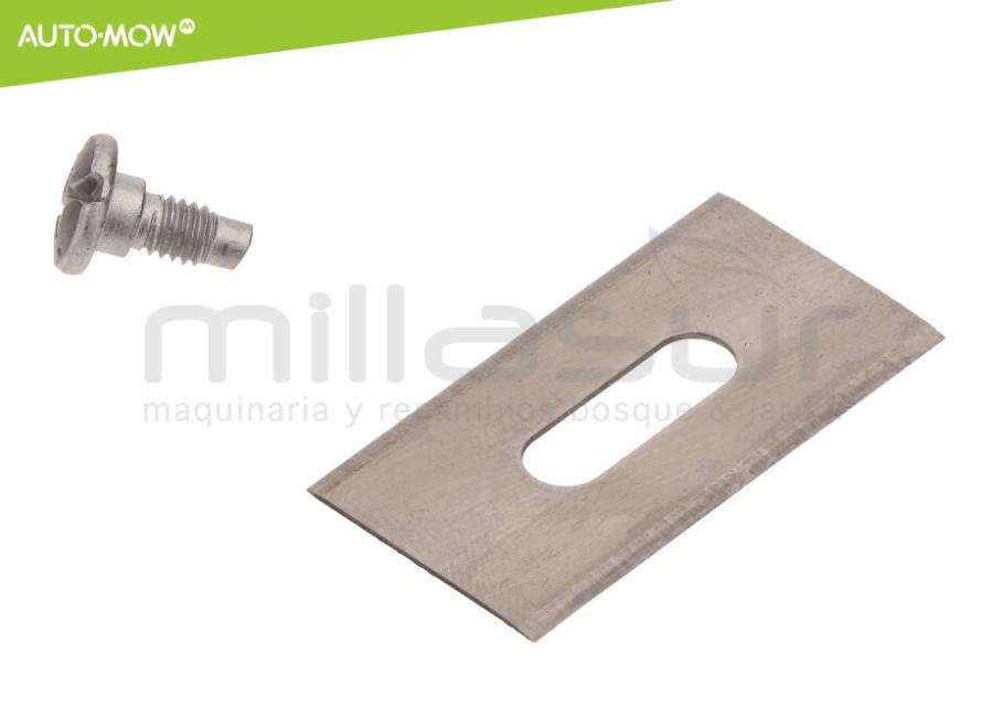JUEGO 9 CUCHILLAS ALTA RESITENCIA C/ TORNILLOS ROBOT CORTAC. HUSQVARNA 