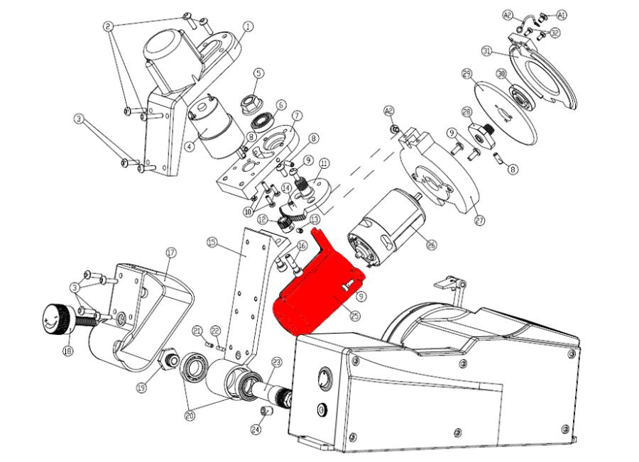 TAPA MOTOR DISCO AFILADORA 99-1345 (25)