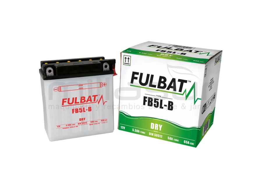 BATERIA MOTO FB5L-B  ACIDO 5.3Ah (120 X 60 X 130) +DER 