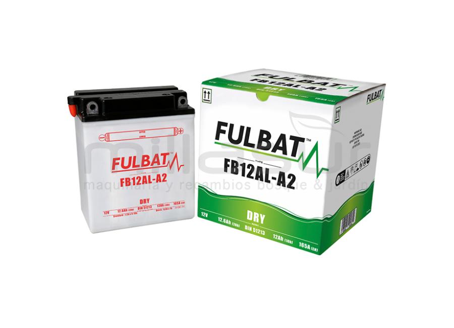 BATERIA MOTO FB12AL-A2 ACIDO 12.6Ah (134 X 80 X 160) +DER 