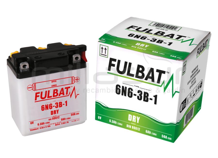 BATERIA 6V 6N6-3B-1 ACIDO 6 Ah (99 x 57 x 111) - IZQ.