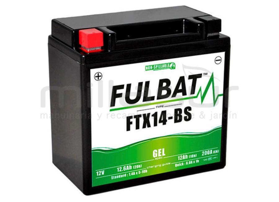 BATERIA MOTO FTX14-BS 12V LIBRE MANTENIMIENTO 12.6Ah (150 x 87 x 145) -DER. 