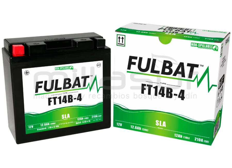 BATERIA MOTO FT14B-4 12V SLA 12 Ah (150 x 69 x 145) -DER.