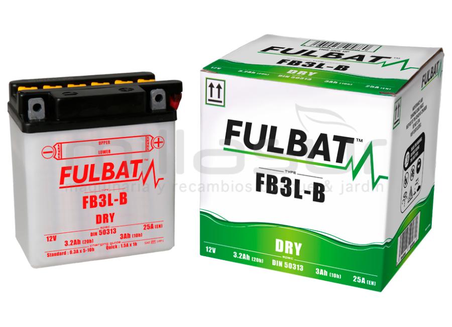 BATERIA MOTO FB3L-B 12V ACIDO 3 Ah (98 x 56 x 110) +DER.