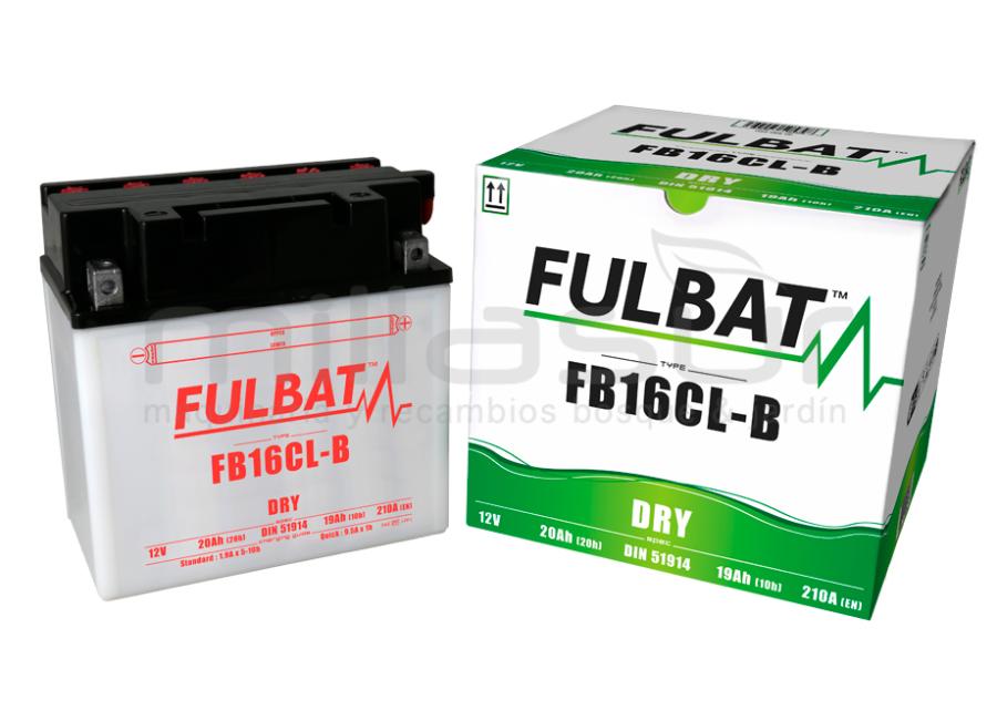 BATERIA MOTO FB16CL-B 12V ACIDO 19 Ah (175 x 100 x 175) +DER.