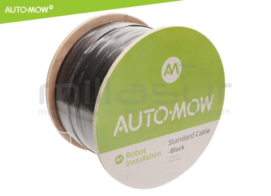 BOBINA CABLE PERIMETRO ROBOT CORTAC. AUTO-MOW 500M - 3,4mm STANDARD - NEGRO