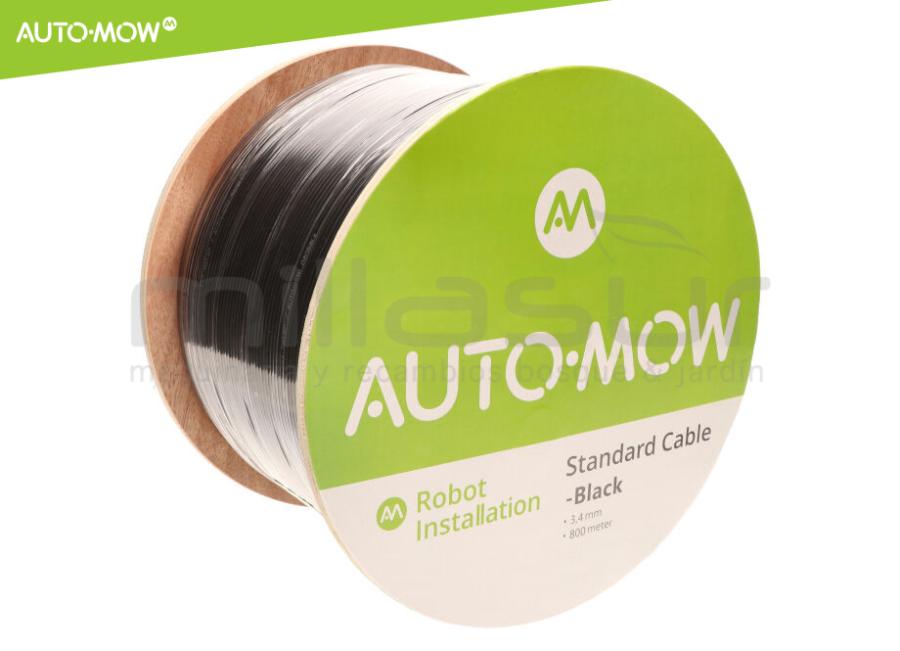 BOBINA CABLE PERIMETRO ROBOT CORTAC. AUTO-MOW 800M - 3,4mm STANDARD - NEGRO
