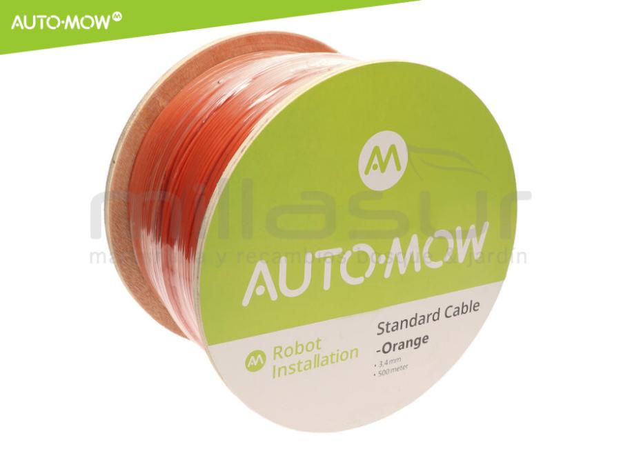BOBINA CABLE PERIMETRO ROBOT CORTAC. AUTO-MOW 500M - 3,4mm STANDARD - NARANJA