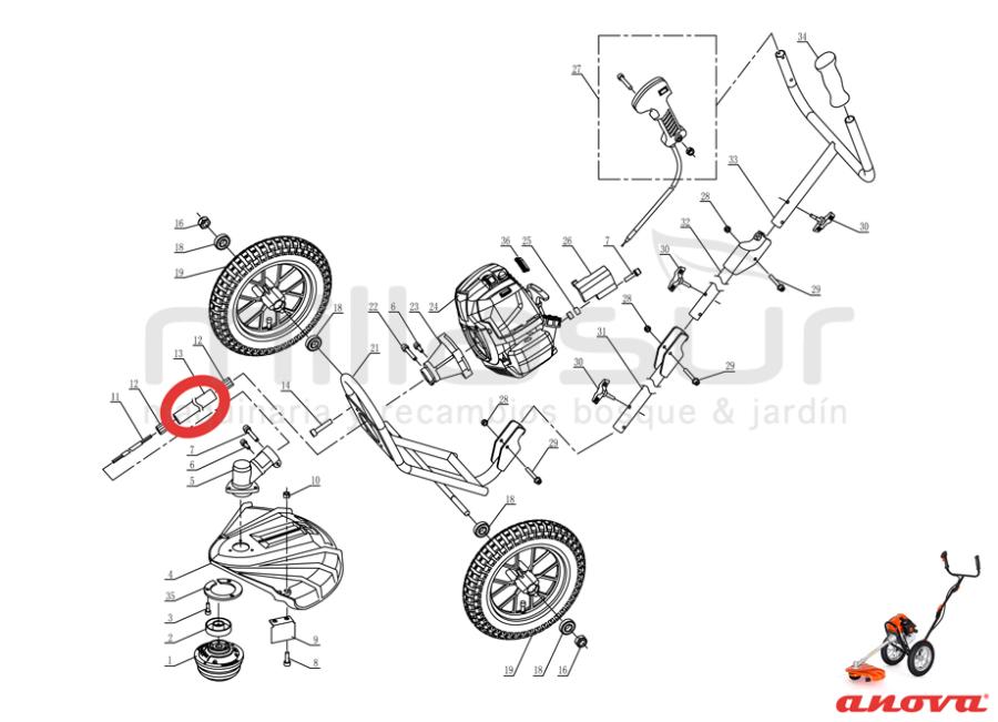 TUBO TRANSMISION D52R