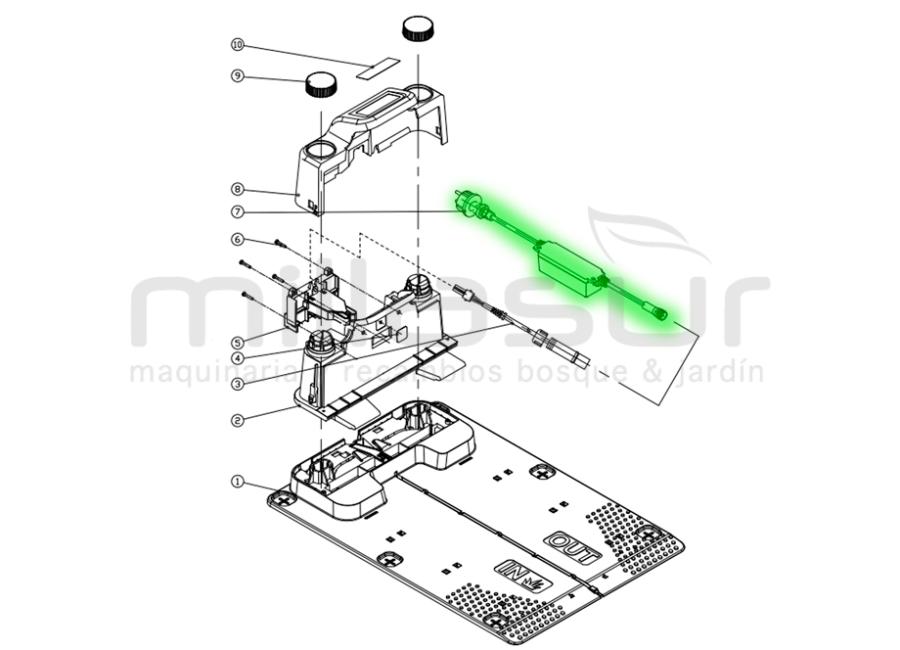 TRANSFORMADOR CARGADOR PARA BASE DE CARGA RC500 RC800